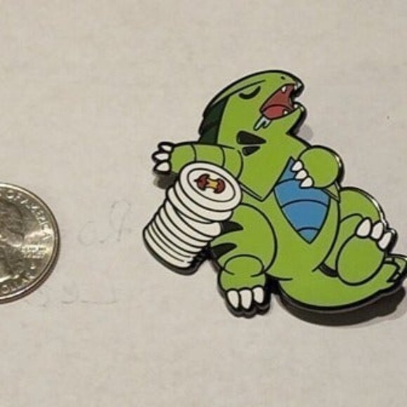 Pokemon Tyranitar V Alternate Art Ate Too Many Apples Enamel Pin - Picture 2 of 3